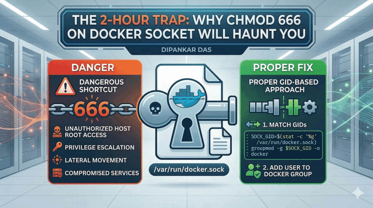 The 2-Hour Trap: Why chmod 666 on Docker Socket Will Haunt You