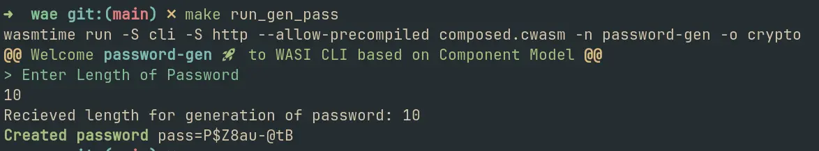Random password generation demo